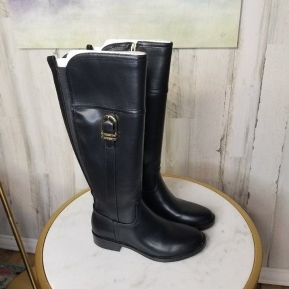 Tommy Hilfiger Rownd Up To-The-Knee Boot Black 6.5M - Picture 5 of 8